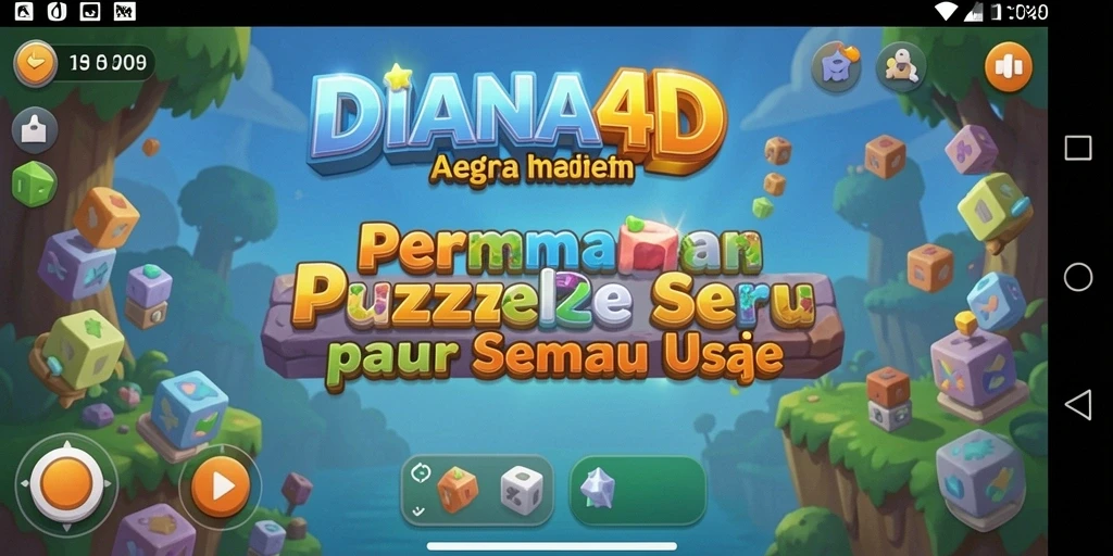 Tampilan gameplay menarik dari DIANA4D dengan banyak puzzle menantang.