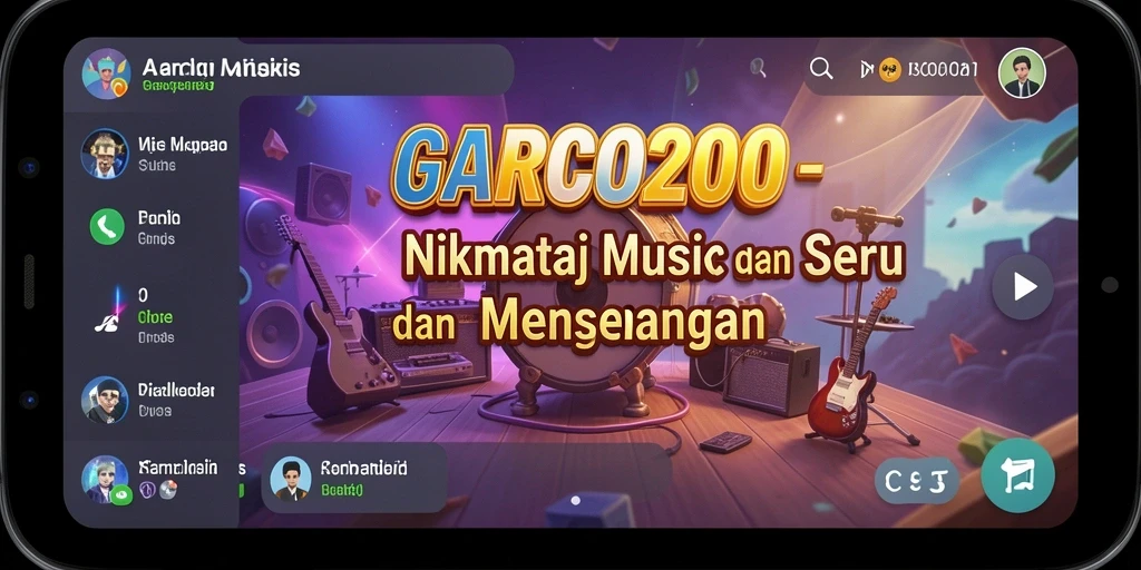 Tangkapan layar GARCO200 menampilkan pengalaman interaktif dalam bermain musik.