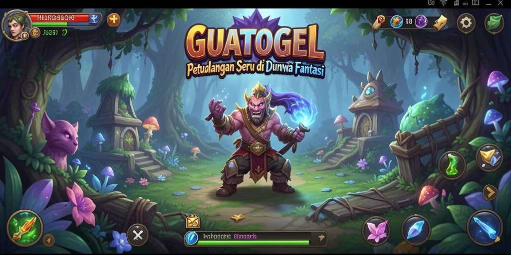 Screenshot gameplay GUATOGEL menampilkan petualangan seru dan tantangan melawan musuh.