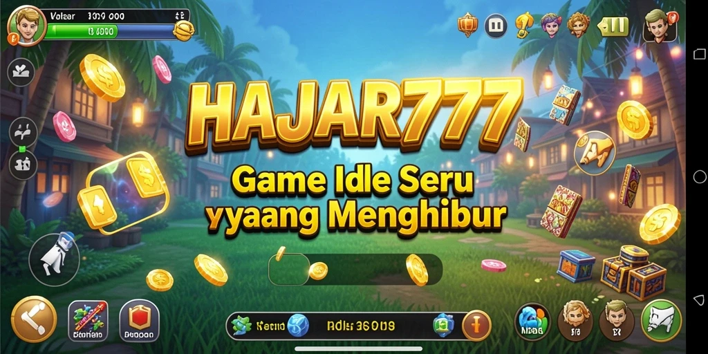 Tangkapan layar gameplay HAJAR777 menampilkan aksi karakter yang mengumpulkan sumber daya.