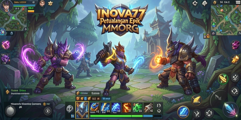 Gameplay menarik INOVA77 dengan dunia MMORPG yang luas.
