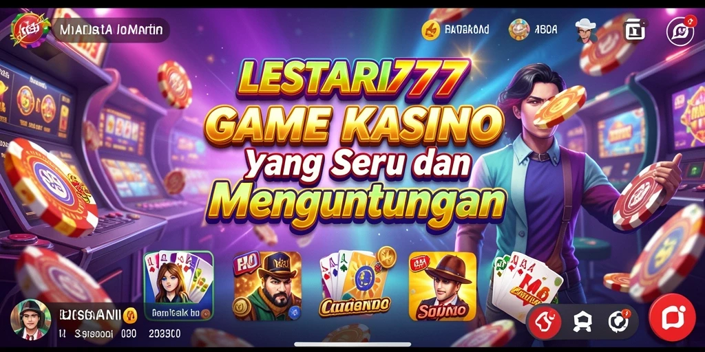 Screenshot LESTARI777 menampilkan gameplay seru dan interaktif Kasino.