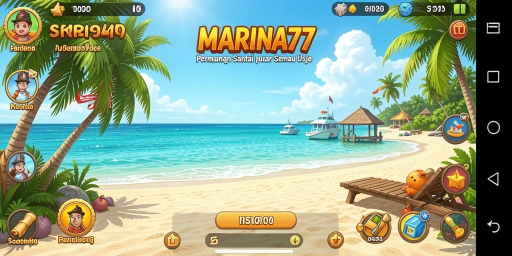 Tampilan gameplay <strong>MARINA77</strong> yang penuh warna dan menarik.
