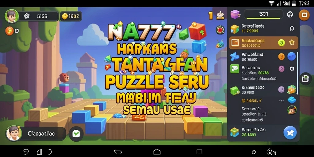 Tampilan screenshot NA777 menampilkan gameplay Puzzle yang menantang.