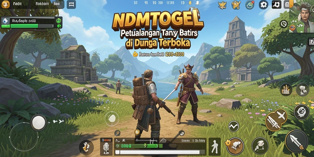 Screenshot dari gameplay NDMTOGEL yang menampilkan dunia terbuka yang menakjubkan.