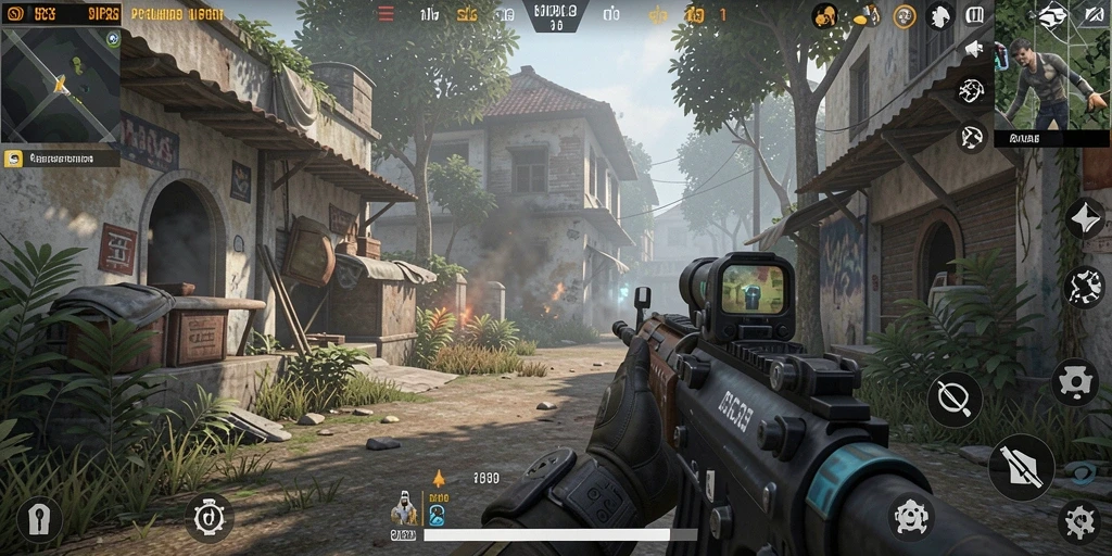 Screenshot utama SIP33 menunjukkan aksi menegangkan dalam gameplay FPS.