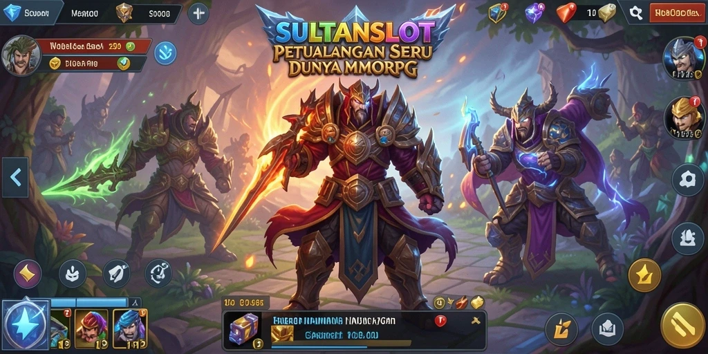 Screenshot gameplay SULTANSLOT yang menunjukkan aksi seru di dunia MMORPG.
