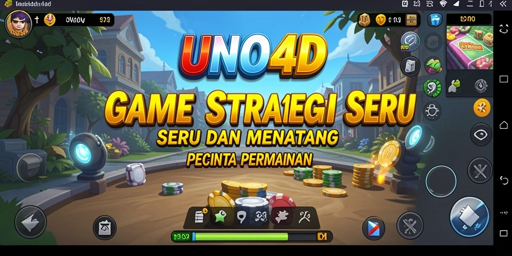 Screenshot gameplay UNO4D yang menunjukkan momen strategis dan seru.